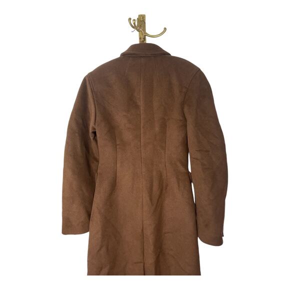 Helsa Button Front Trench Coat Long Single Breasted Oversized Winter Classy Sz S - Picture 11 of 14